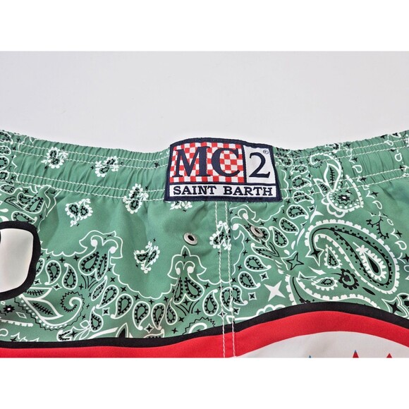 MC2 SAINT BARTH‎ Men's M Shark Print Swim Shorts Trunks Board Short - Picture 4 of 6